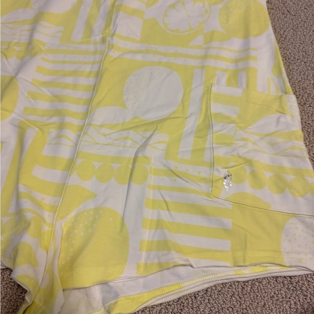 NWT SIZE XS Free People Yellow and White Geometric Romper